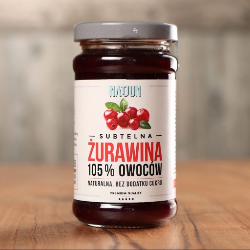 Brusnice 105% 220g NATJUN bez pridaného cukru