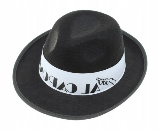 Klobúk FEDORA AL CAPONE so vzorovanou stuhou