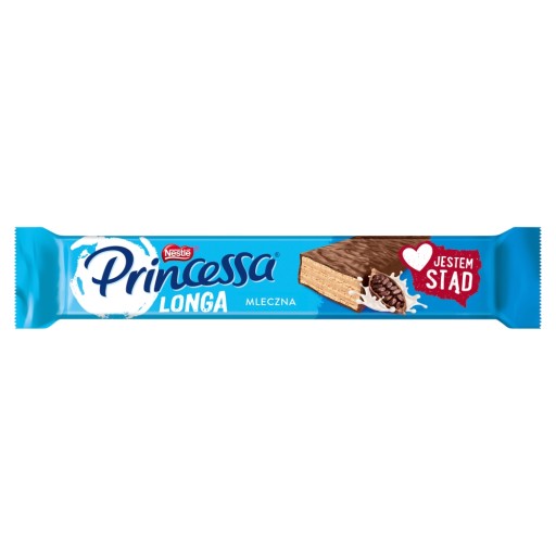 Princessa Longa Waffle s kakaovým krémom poliata mliečnou čokoládou 40 g