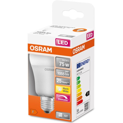 E27 A60 LED žiarovka 10,5W 2700K Stmievateľná OSRAM