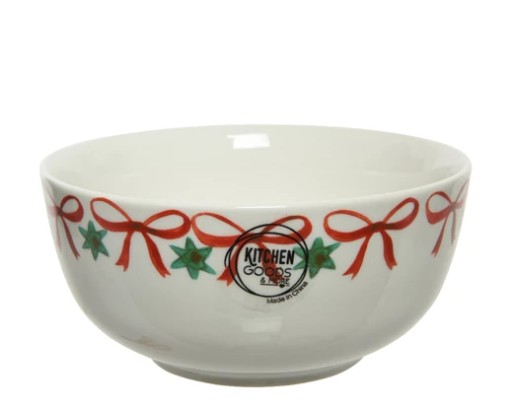 Porcelánová miska s vianočnou potlačou