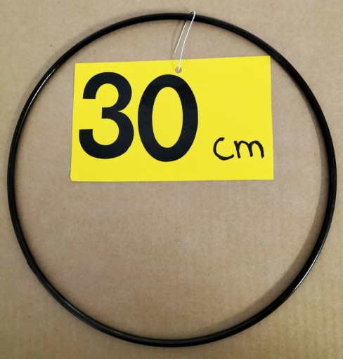 Hrubá 5 mm drôtená makramé obruč ČIERNA 30 cm