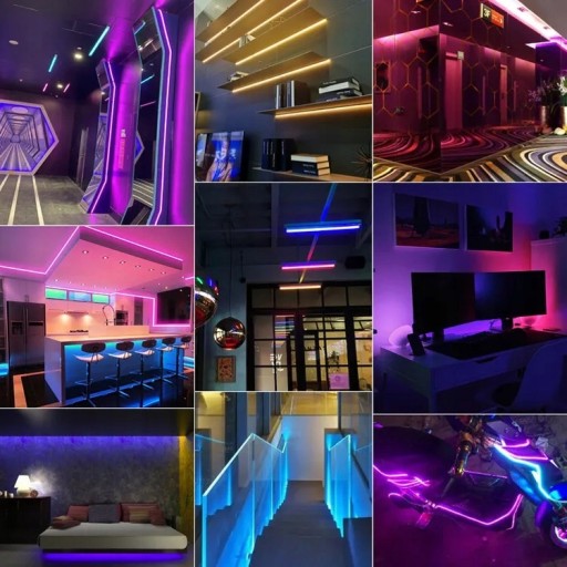 NEON Mono 12V LED pásik na metre 5/12mm ČERVENÝ