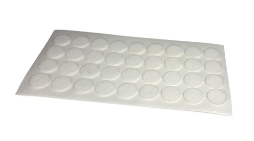 Plstené podložky na stoličky, 36 kusov, ODOLNÉ, biele