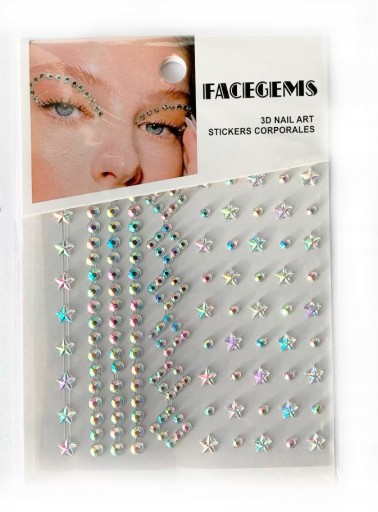 NÁLEPKY KRIŠTÁĽOV FACE ZIRCONIA 3D DIAMANTS