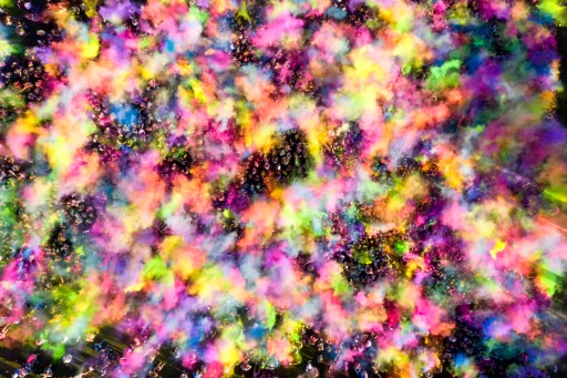 Holi colours práškový prášok Festival of Colors RED UV bezpečný umývateľný