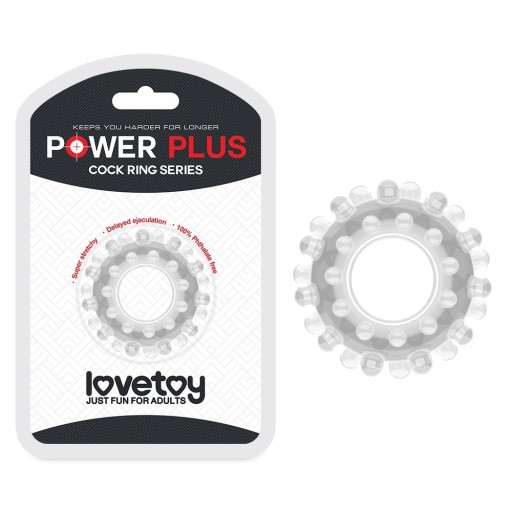 Priehľadný prsteň na penis Lovetoy Power Plus