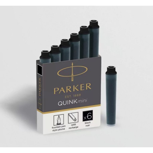 PARKER ČIERNE KRÁTKE ATRAMENTOVÉ KAZETY OP-6 1950