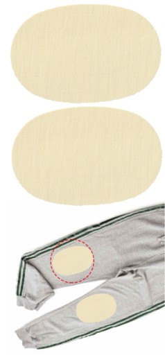 Nášivka Jersey na teplákovú súpravu 2ks ECRU CREAM