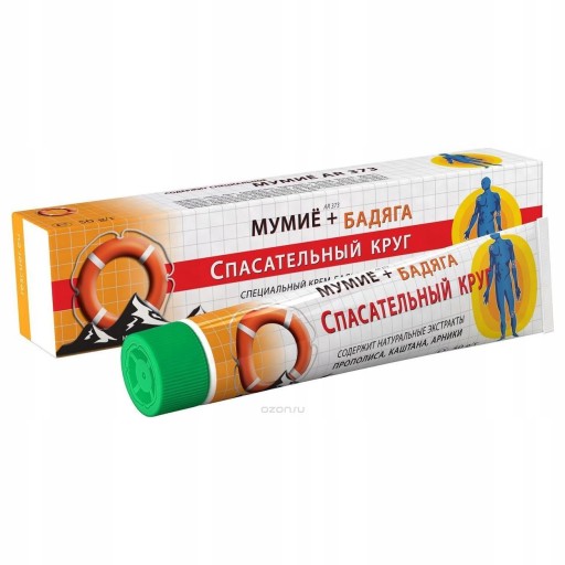 Krém na bolesti kĺbov Mumio a Badiaga Ratownik 97