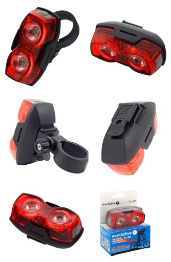 Zadné svetlo na bicykel EverActive TL-X2 2x0,5W
