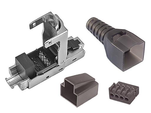 RJ45/8P8C STP zástrčka cat.6A krútená dvojlinka AWG22-27 bez náradia INFROT