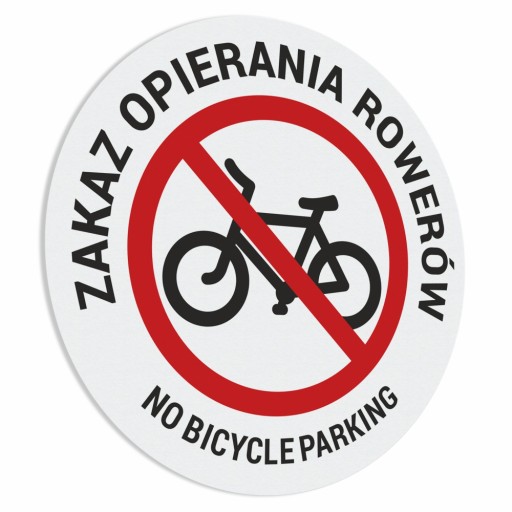 Nálepka - Zákaz nakláňania bicyklov - 20x20