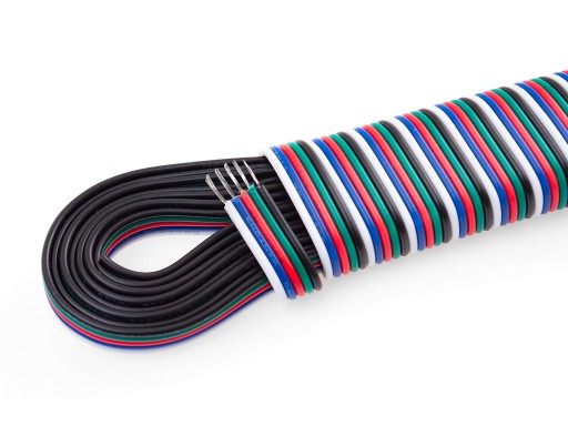 5PINOVÝ KÁBEL PRE RGBW LED PRUHY