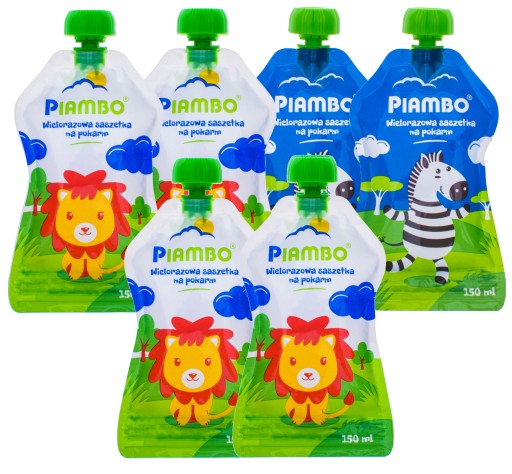 OPÄTOVNE POUŽITEĽNÉ SÁČKY SÁČKY RÚRA NA JEDLO MUSSE JOGURT S VÝPUSTKOU 6x150ML