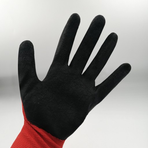 LATEXOVÉ PRACOVNÉ RUKAVICE S LATEXOVÝM POVRCHOM, SILNÉ 10