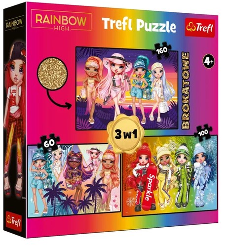 PUZZLE 3V1 RAINBOW VYSOKÝ 60 100 160 EL. CREFL 93307