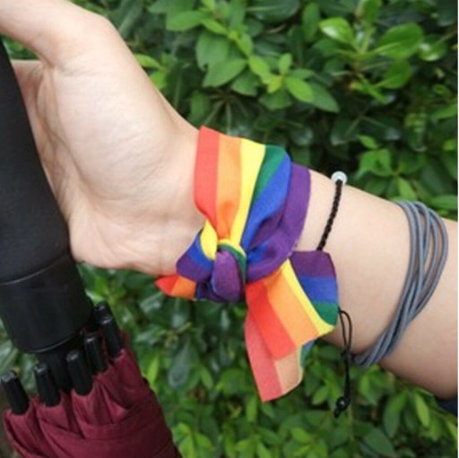 Ozdoba stuhou, do vlasov PRIDE LGBT 20mm