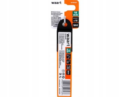 WAART ČEPELE ČIERNA ČEPEL SK4, VYMENITEĽNÁ 18mm PRE ČEPEL NOŽE 10 ks.