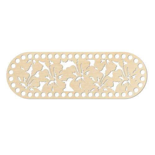 BSZ535 Podstavec košíka - ovál 10x30cm - kvety