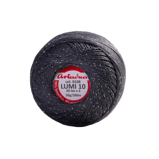 Lumi 10 nití 50g Ariadna 0108 METALIZOVANÁ ŠEDÁ - NAJVÄČŠÍ VÝBER!