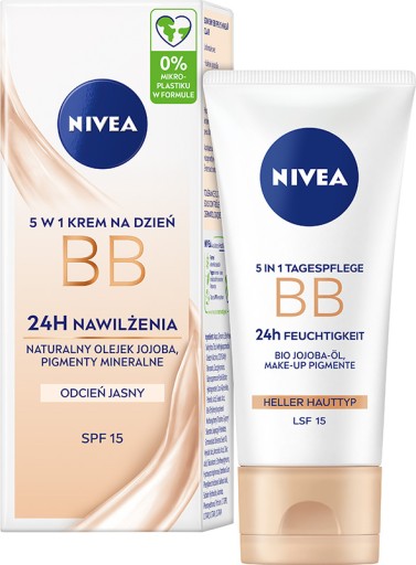 NIVEA BB 5v1 denný krém SPF 15 - svetlý odtieň
