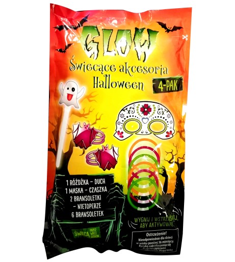Glow Glowing Halloween doplnky 4-BALENIE