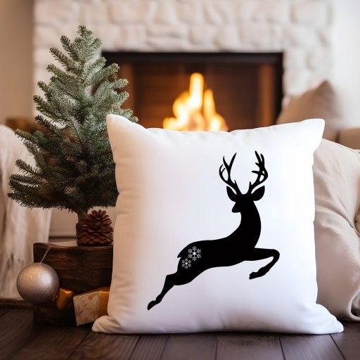 DEKORATÍVNY OBJAL NA VANKÚŠ 40x40 VIANOČNÝ SOB NA VIANOCE JASIE CLAUS