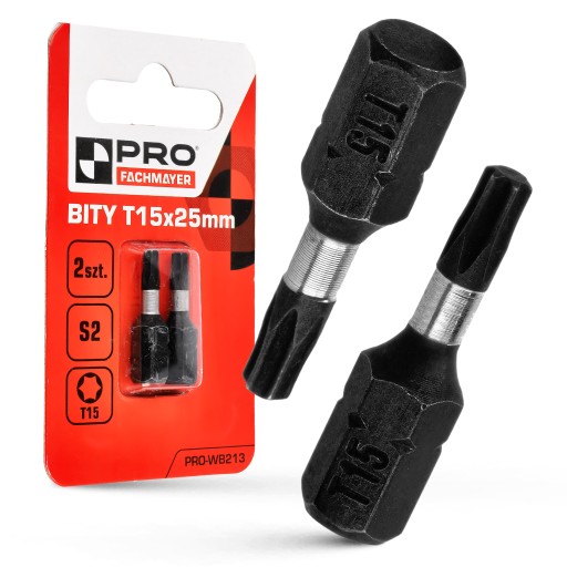 Nárazový bit Nárazové bity TX15 25mm | Nárazový bit pre skrutkovač 2 ks.