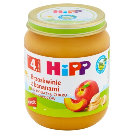 Broskyne s banánmi po 4 mesiacoch HiPP BIO 125g