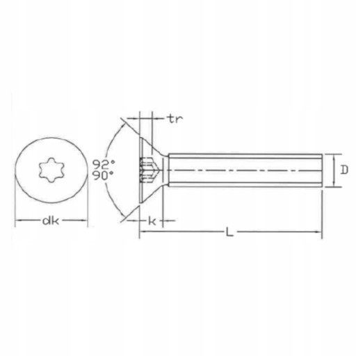 Kužeľová skrutka M4x12 pre Torx Stainless Steel 10s