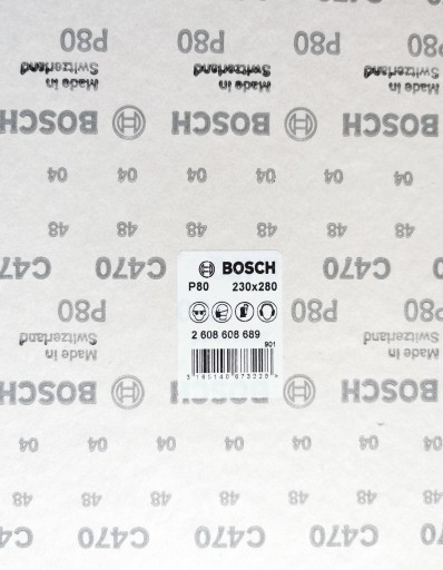 List brúsneho papiera 230x280mm C470 P80 BOSCH