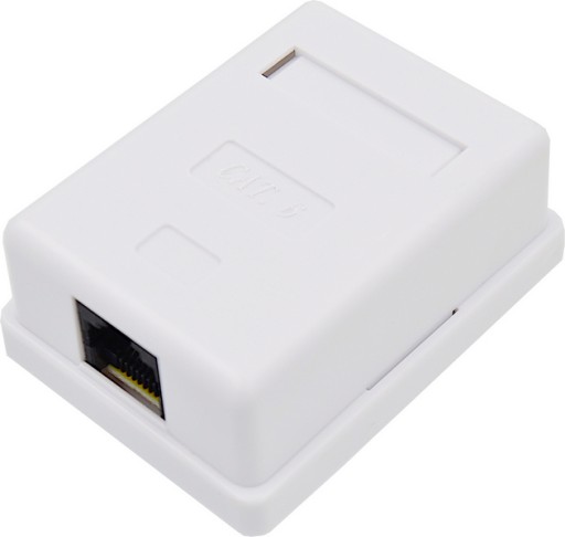 ZÁSUVKA SIEŤOVÁ ZÁSUVKA POVRCHOVÁ MONTÁŽ 1xRJ45 CAT 6