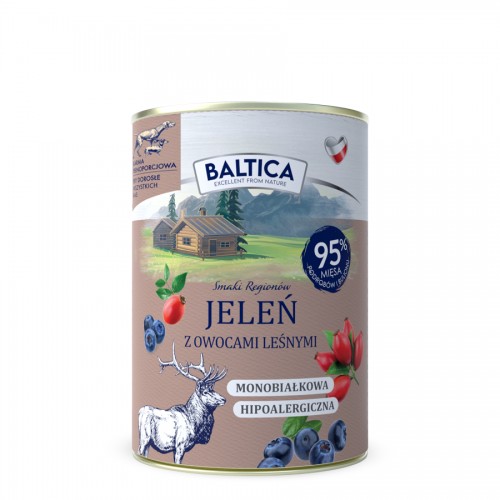 Baltica mokré krmivo jeleň s lesným ovocím 400g