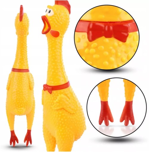 Gumové kuriatko pískacie malé univerzálna hračka pre psa mačku maznáčik 16 cm