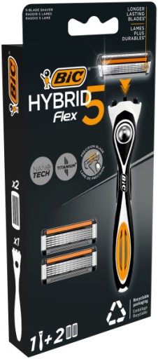BIC HYBRID 5 FLEX holiaci strojček + 2 NÁPLŇKY