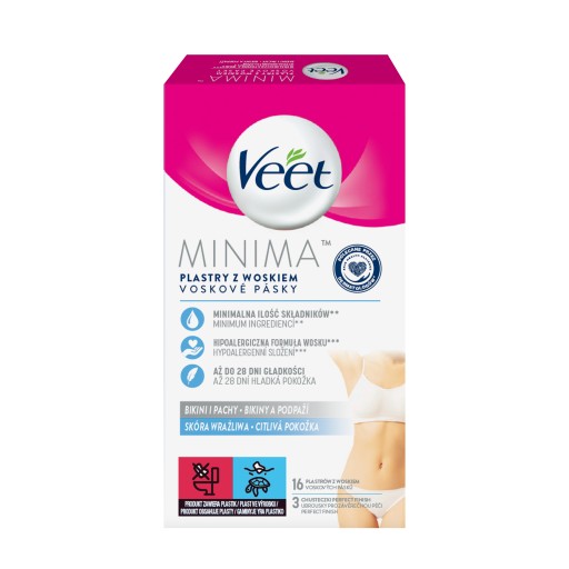 VEET Minima voskové pásiky pre citlivú pokožku 16 ks