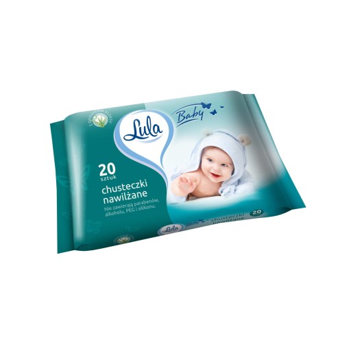Lula Baby vlhčené obrúsky s aloe 20 kusov