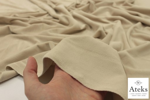Úplet VELOR SOFT 155 cm na tepláky, čiapky a prikrývky BÉŽOVÁ