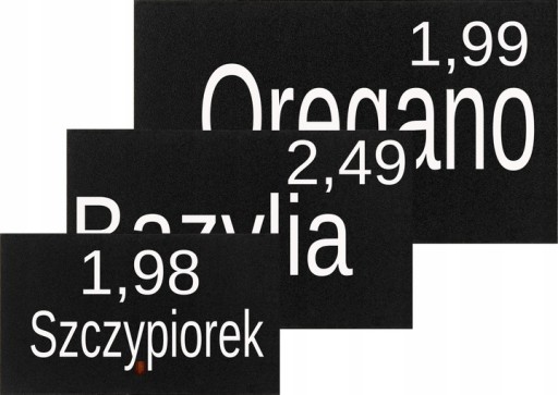 PREDAJNÝ CENNÍK KRIEDOVÁ TABUĽA Etiketa 90 mm