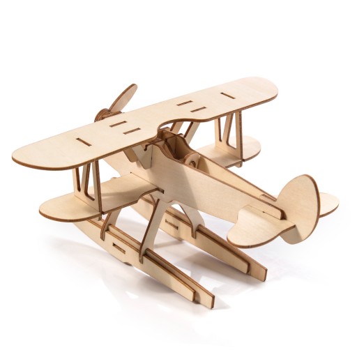 Little Story Drevené puzzle 3D model - Lietadlo