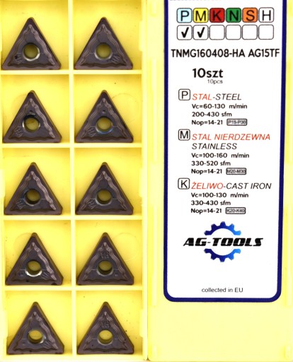VIACLAPEĽOVÉ VLOŽKY TNMG 160408-HA AG15TF