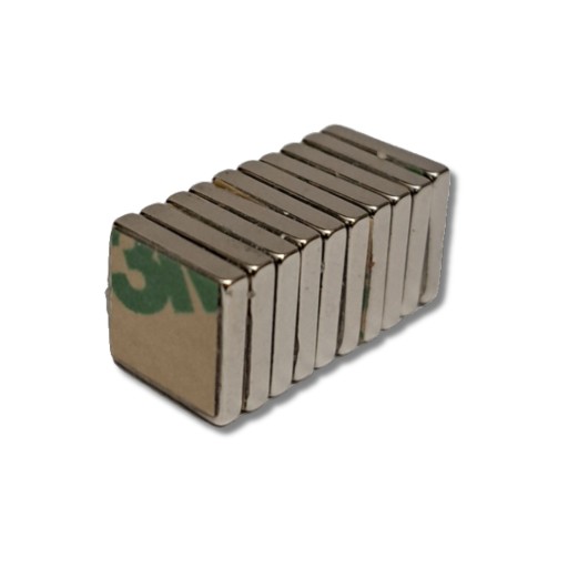 Neodymový magnet 10x10x2 N38 s 3M lepiacou páskou Strong