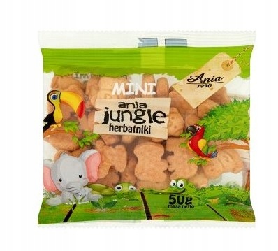 Ania Pšeničné sušienky ZOO 50 g Bez cukru