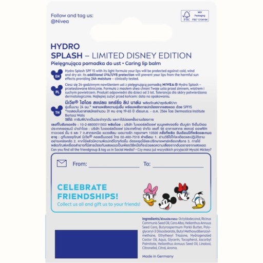 NIVEA STAROSTLIVOSŤ O LIP MICKEY HYDRO DONALD KÁČICA