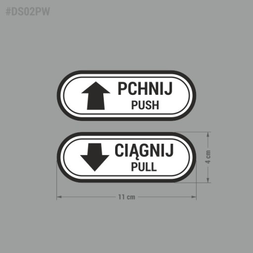 Push Pull - Push Pull - samolepky 4x11