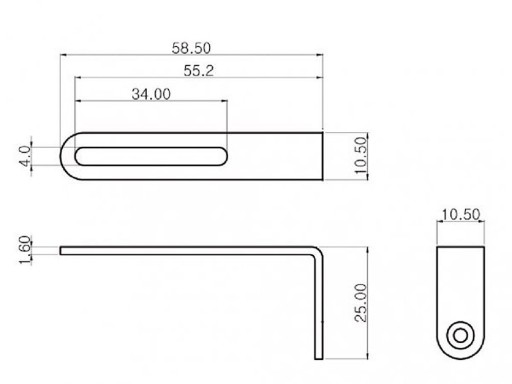 Podpora pickguard LP VPARTS VHK-002 (BK)