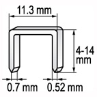 Spony 10/11,3/0,7 mm Sponka YATO YT-7053