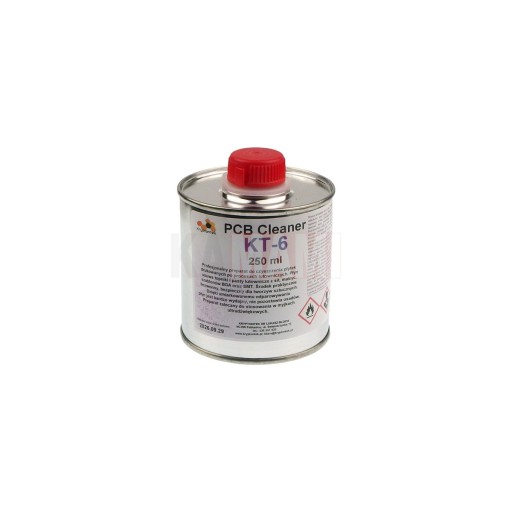 Čistič plošných spojov KT-6 250ml, kovová plechovka s bezpečnostným uzáverom