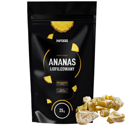 Lyofilizovaný ananás 50g HiFOOD PREMIUM kúsky